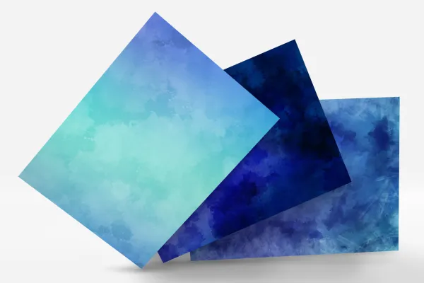 Aquarell-Hintergrund-Varianten in Blau