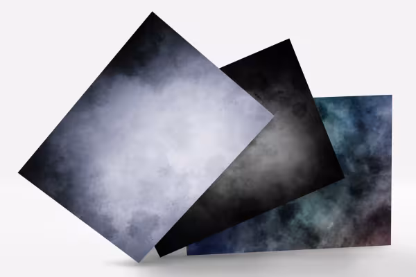 Watercolor background variants in black and grey