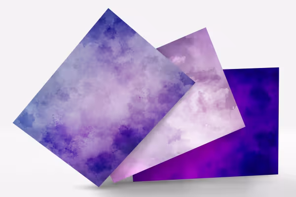 Watercolor background variations in purple