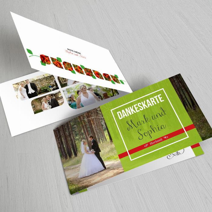 Wedding thank you card: modern templates