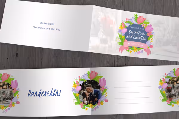 Template for wedding thank you cards