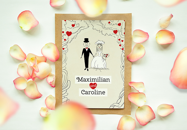 Mockup-Designs für Hochzeit, Jubiläen und Feste zum Download