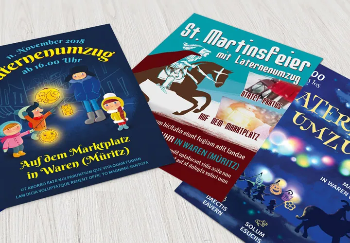 Modèles de flyers pour la Saint-Martin et la procession aux lanternes