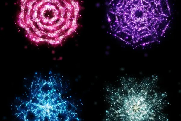 Star images and star backgrounds for glitter effects
