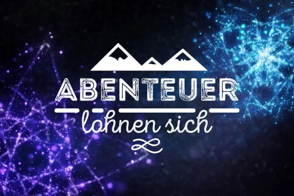 Lettering with star background