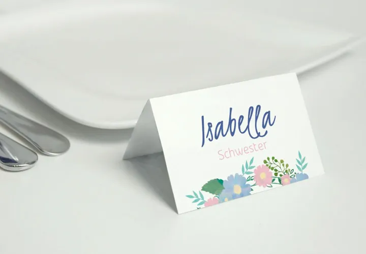 Šablon pro svatební place cards