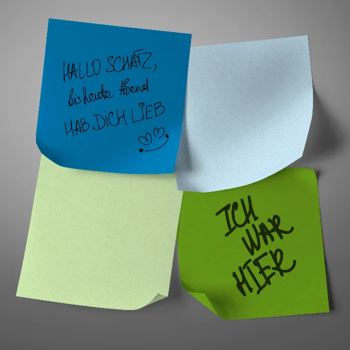 Post-it pictures - photorealistic templates of sticky notes/notepads