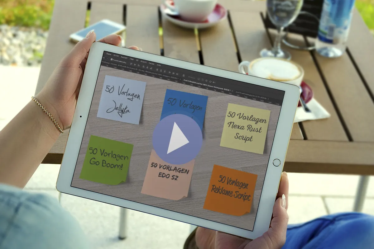 Photoshop instructions: How to use the Post-its skillfully