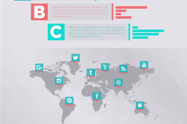 Designmall för en infografik