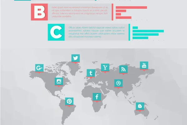 Design-Vorlage für eine Infografik