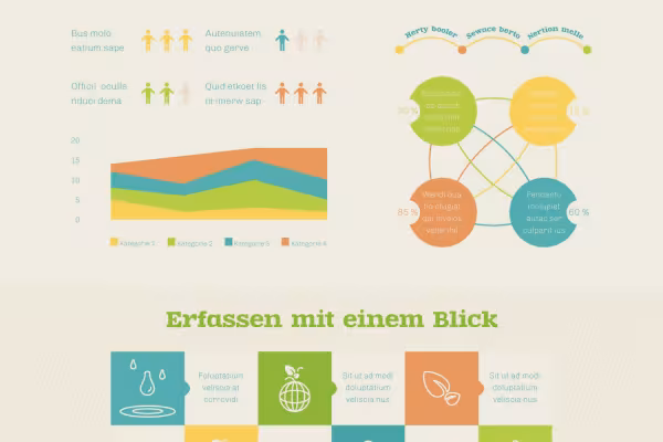 Designmall för en infografik.