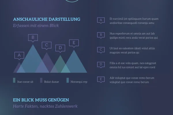 Design-Vorlage für eine Infografik