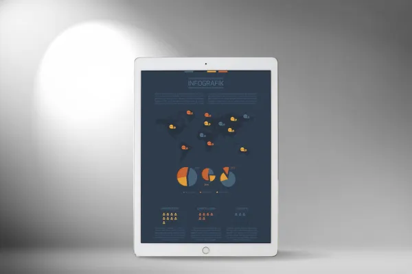 Spotlight image with infographic