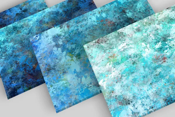 Colorful backgrounds made of oil paints in blue