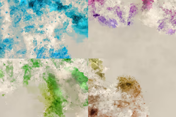 Exemples d'images et de textures à l'aquarelle