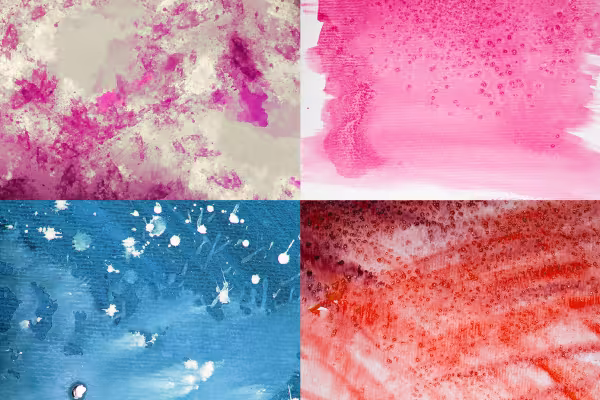 Exemples d'images et de textures aquarelles