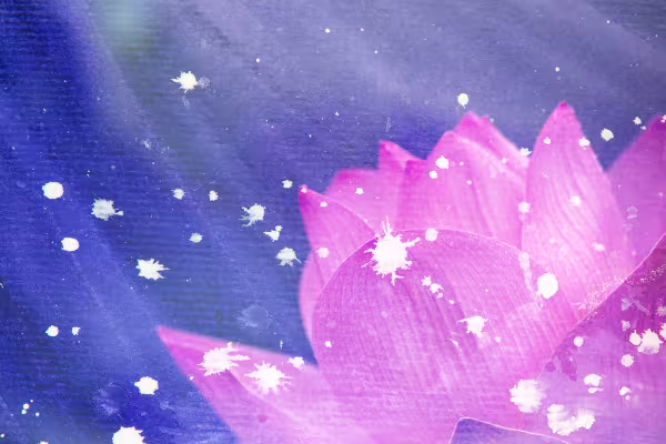 Image à l'aquarelle avec une fleur