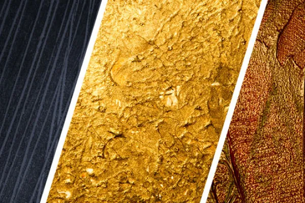 High-resolution textures: acrylic paints and varnishes