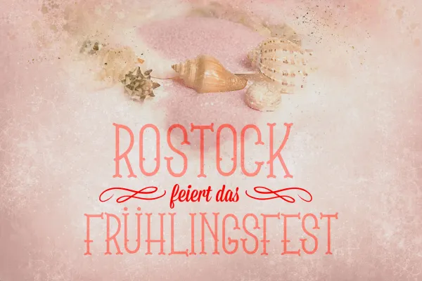 Example for using the background images: Advertising for a spring festival with a shell