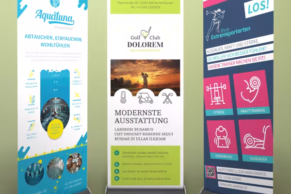 Roll-up design templates to design for sport and exercise