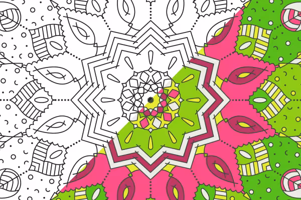 Plantillas y dibujos de mandalas en blanco y negro y en color
