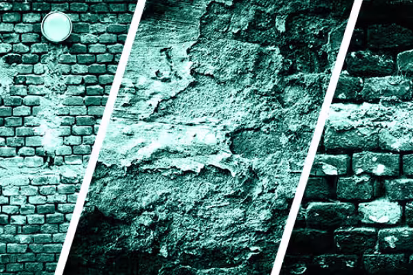 High-resolution wall and masonry textures in green
