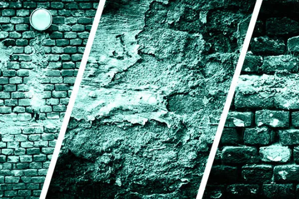 High-resolution wall and masonry textures in green