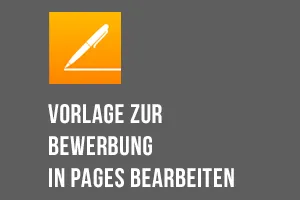 Pages-Anleitung: Vorlage zur Bewerbung um eine Ausbildung bearbeiten