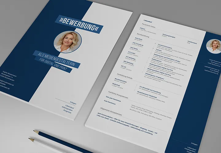 Bewerbung Mediengestalter/-in: kreatives Design-Muster