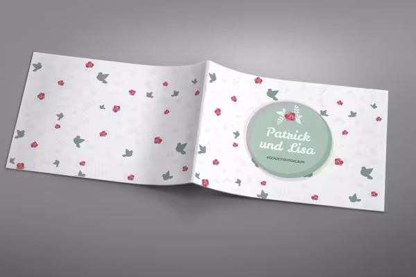 Plantilla para álbum de fotos de bodas