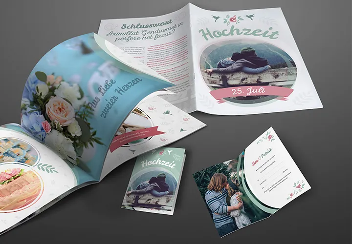 Design-Paket für die perfekte Hochzeit: illustrativ & romantisch