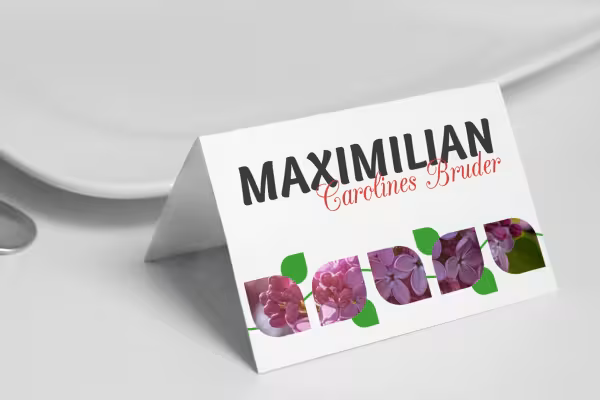 Maleblad for bordkort til bryllup