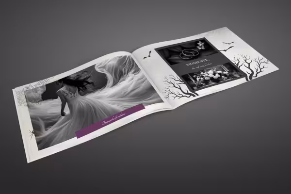 Plantilla para álbum de fotos de boda