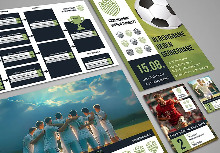 Design-Vorlagen für euren Sportverein – Komplettausstattung Vol-1