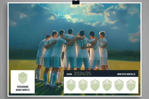 Indeling voor het invoegen van een teamfoto.