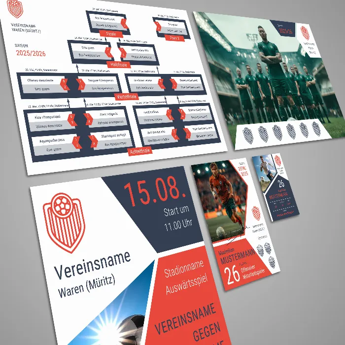 Design-Vorlagen für euren Sportverein – Komplettausstattung Vol. 2