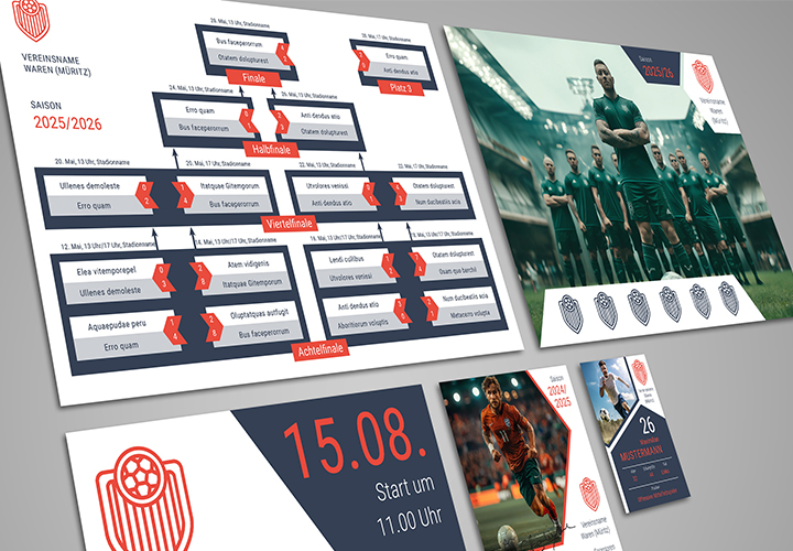 Design-Vorlagen für euren Sportverein – Komplettausstattung Vol. 2