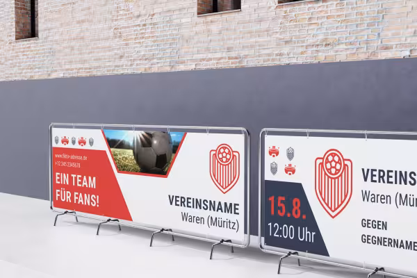 Publicité pour les équipes, 2 modèles.