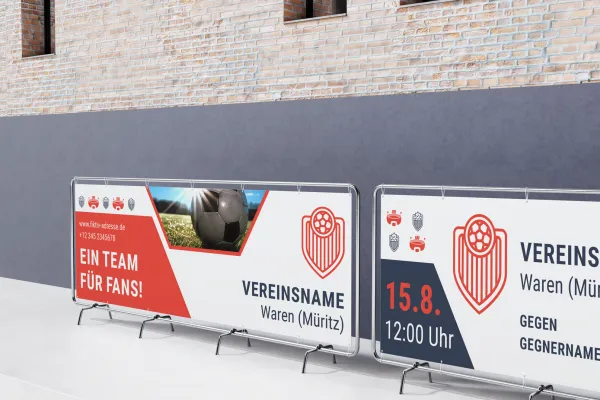 Bandenwerbung für Vereine, 2 Vorlagen