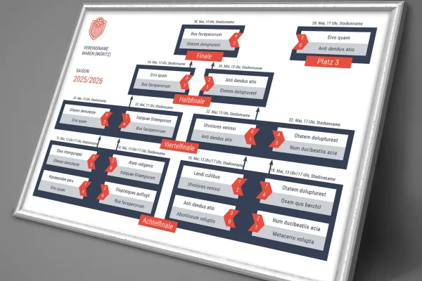 Mit dieser Vorlage lässt sich einfach ein Spielplan erstellen