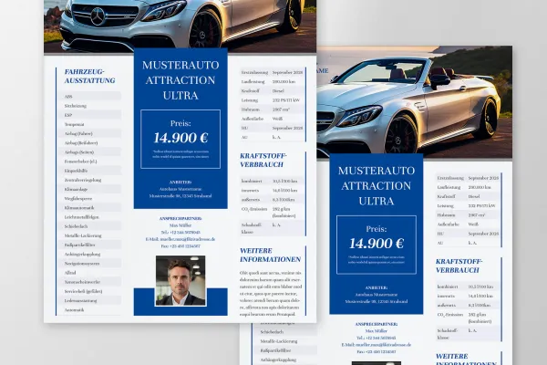 Auton esittely tekstin autojen myyntiin.