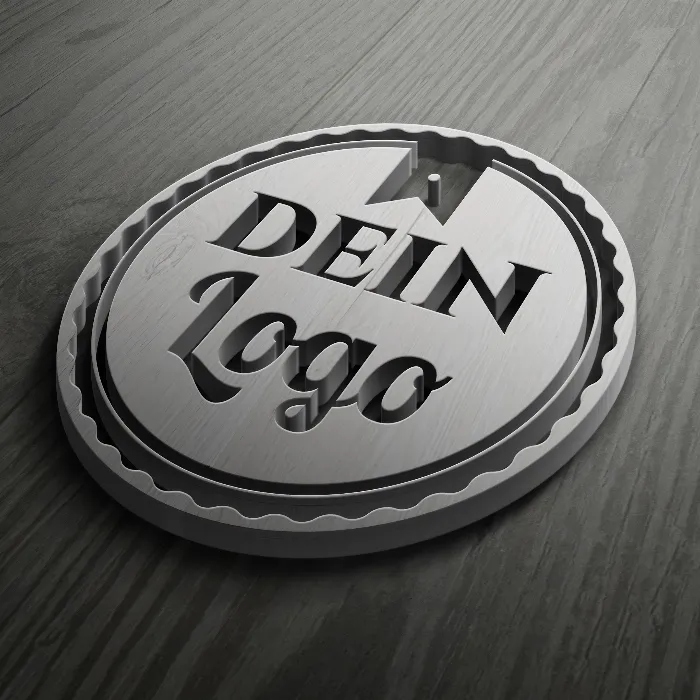 Logo-mockups til 3D-, glans- og relief-effekter.
