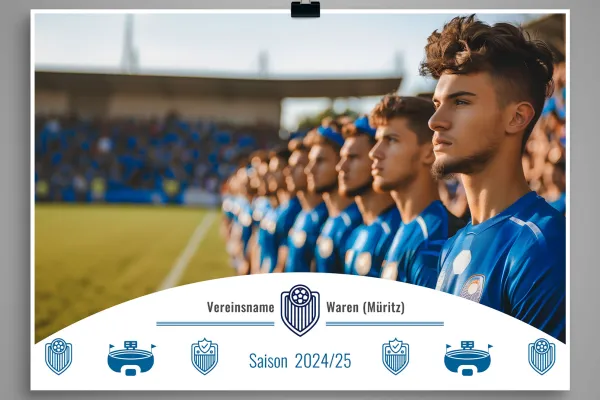 Indeling voor het invoegen van een teamfoto.