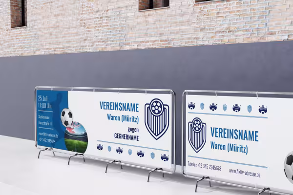 Templates for club perimeter advertising