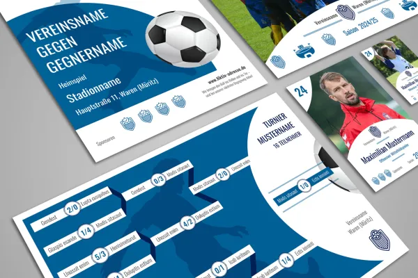 Design-Vorlagen für Sportvereine – Komplettausstattung