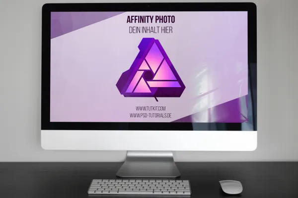Mockup für Affinity Photo zur Darstellung eines Designs auf einem Rechner