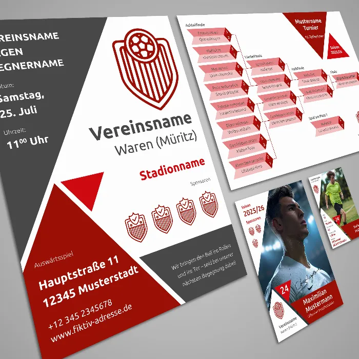 Design-Vorlagen für euren Sportverein – Komplettausstattung Vol. 4