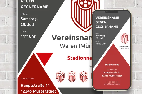 Flyer aankondiging van spellen, ook schaalbaar voor posters, posters en smartphones of kleine formaten.