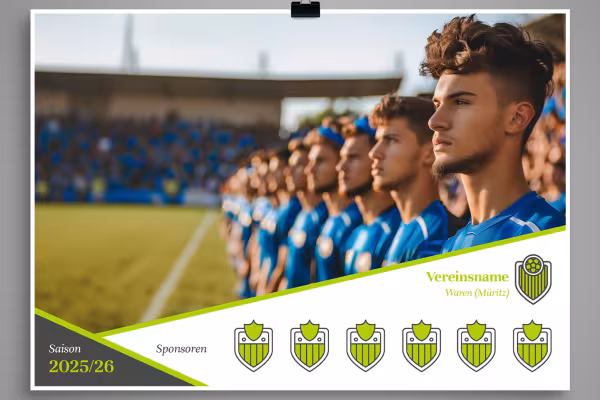 Layout for inserting a team photo