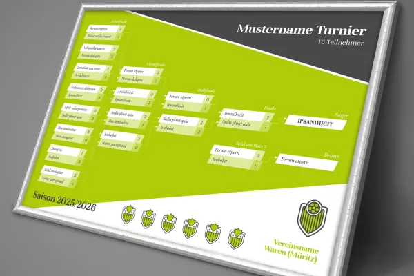 Mit dieser Vorlage lässt sich einfach ein Spielplan erstellen